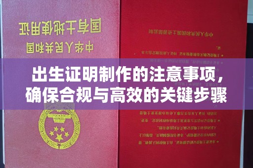 钦北出生证明制作的注意事项，确保合规与高效的关键步骤