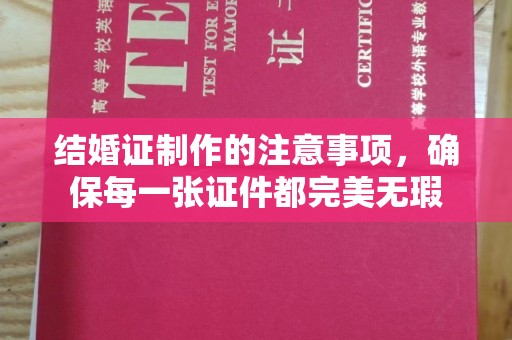 钦北结婚证制作的注意事项，确保每一张证件都完美无瑕