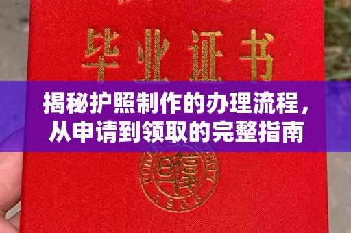 钦北揭秘护照制作的办理流程，从申请到领取的完整指南