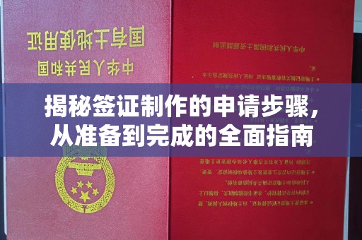 钦北揭秘签证制作的申请步骤，从准备到完成的全面指南