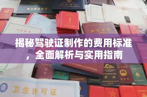 钦北揭秘驾驶证制作的费用标准，全面解析与实用指南