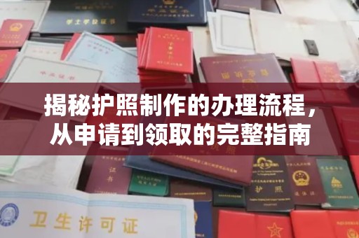 钦北揭秘护照制作的办理流程，从申请到领取的完整指南