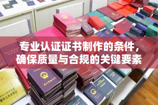 钦北专业认证证书制作的条件，确保质量与合规的关键要素